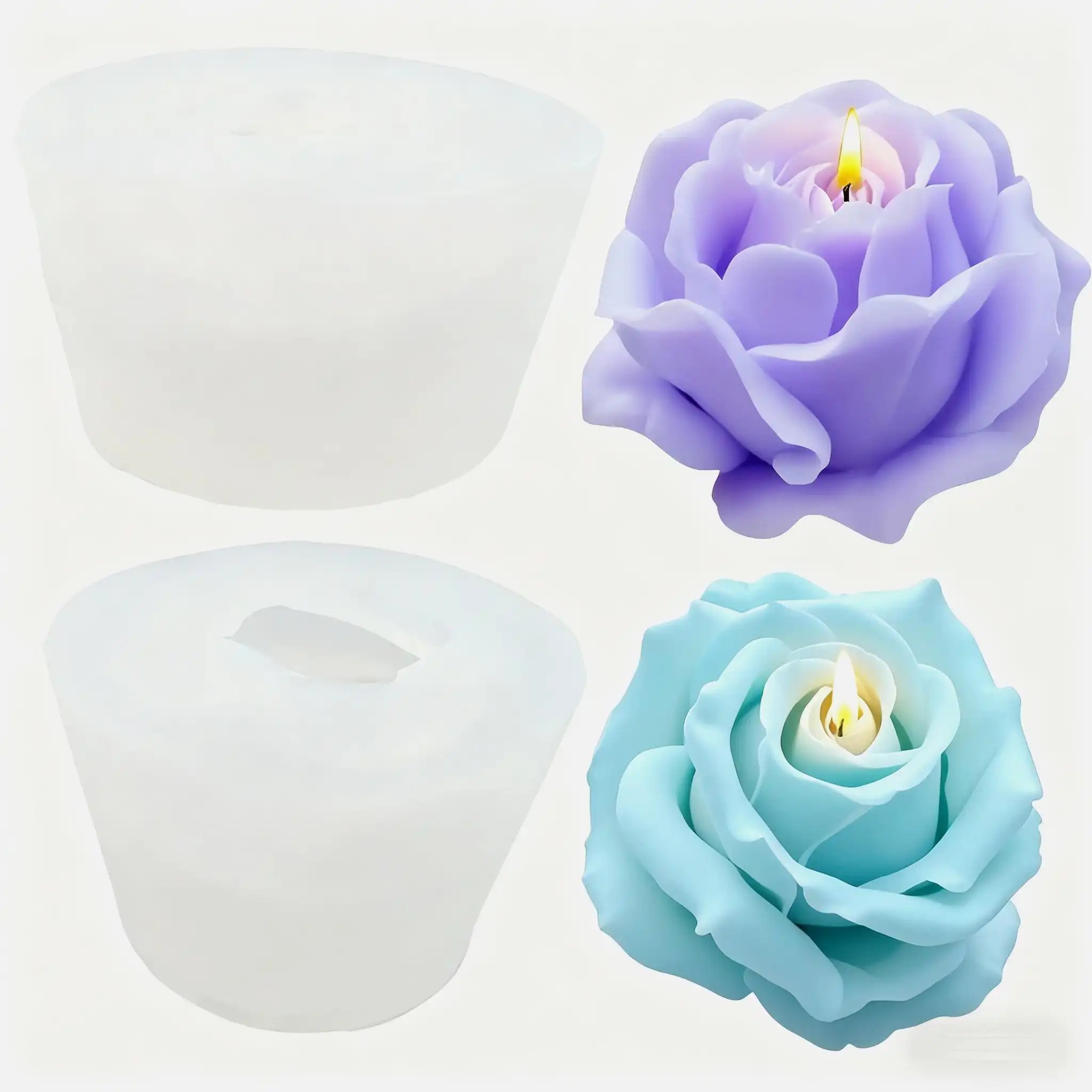 2-Piece Romantic 3D Rose Silic - Soap Making Gifts recension och pris