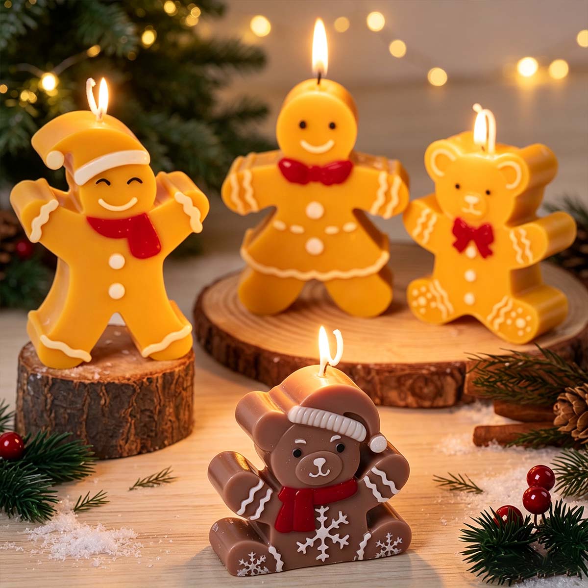 Gingerbread Man Bear Silicone  - Soap Making Gifts recension och pris